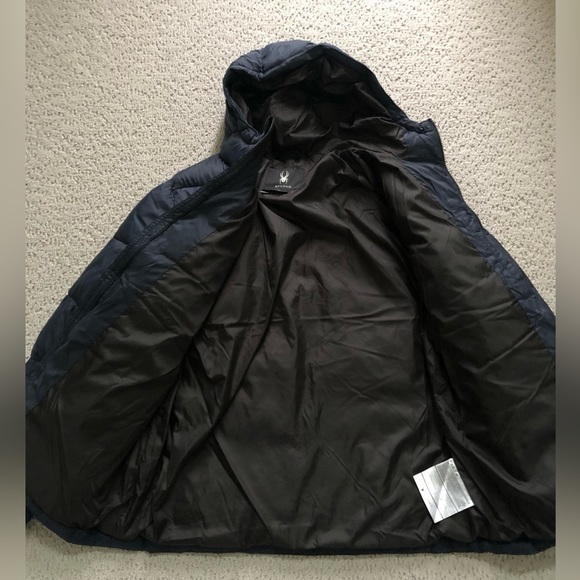 Spyder Men’s Nexus Navy Hooded Puffer Jacket - NWT size XL - Picture 5 of 9